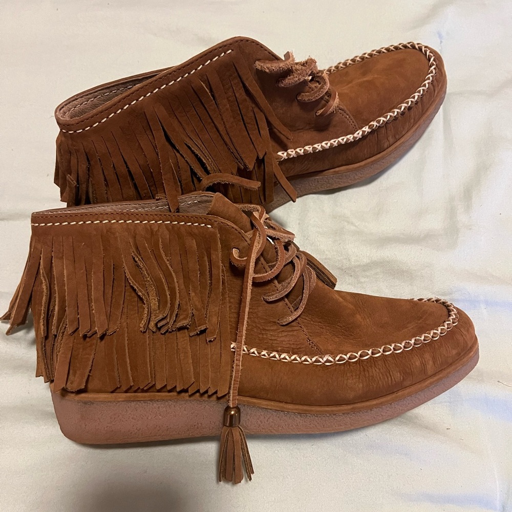 UGG fringe ankle boot